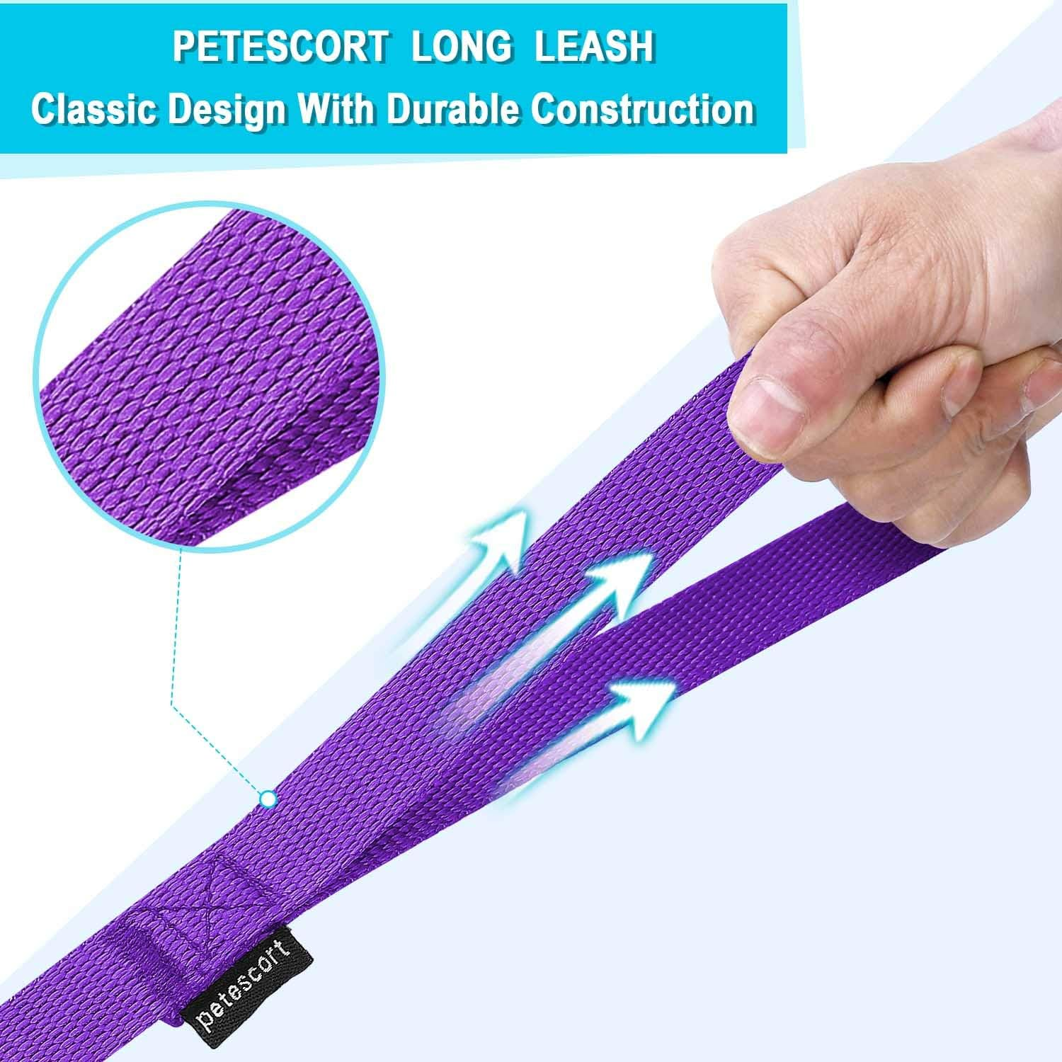 Dog/Puppy/Cat 15 Ft, 20 Ft, 30 Ft, 50 Ft Long Leash for Dog Cat Training, Play, Camping for Small, Medium Dogs or Cats(15 Feet,Purpule) - Image 2
