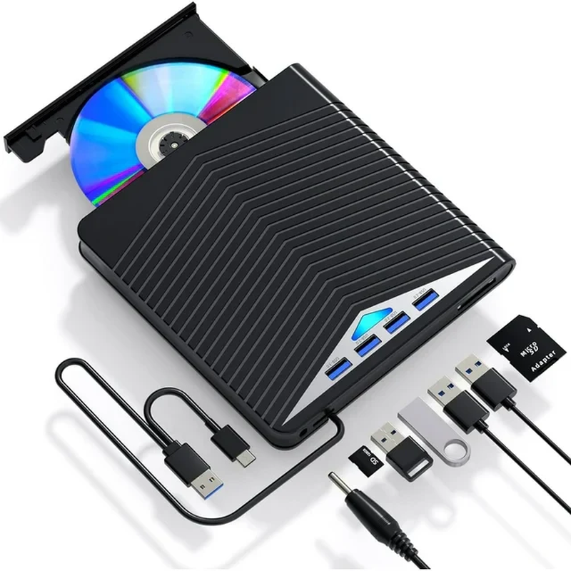 External CD DVD Drive for PC Laptop Windows 11 10 USB 3.0 Burner Reader Writer - Image 7