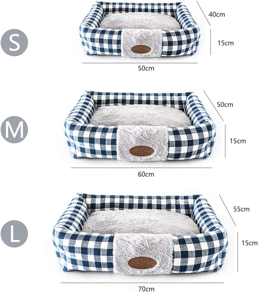 Large Cat Beds for Indoor Cats, Plush Soft Pet Bed, Indoor Cat Beds & Dog Beds, Rectangle Cushion Bed Pet Supplies, Machine Washable, Slip-Resistant Bottom - Image 6
