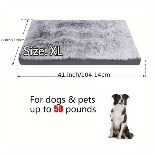 Pet Dog Bed Long Plush Cozy Warm Sleeping Beds Washable Anti-Slip Kennel Mats - Image 9